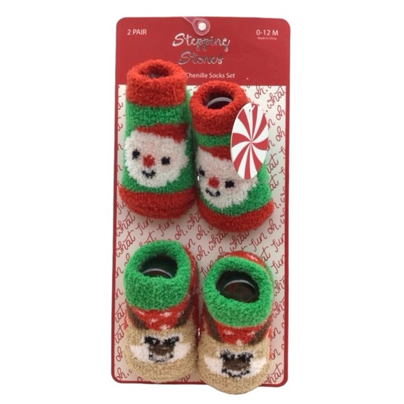 Stepping Stones Other - Stepping Stones Set of (2) Pair of Chenille Socks